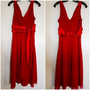 Red Dress, Tea length, by Joneswear